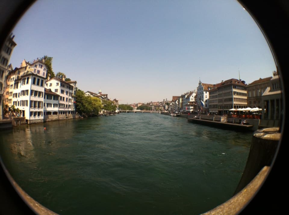 Zurich river fisheye Zurich river fisheye