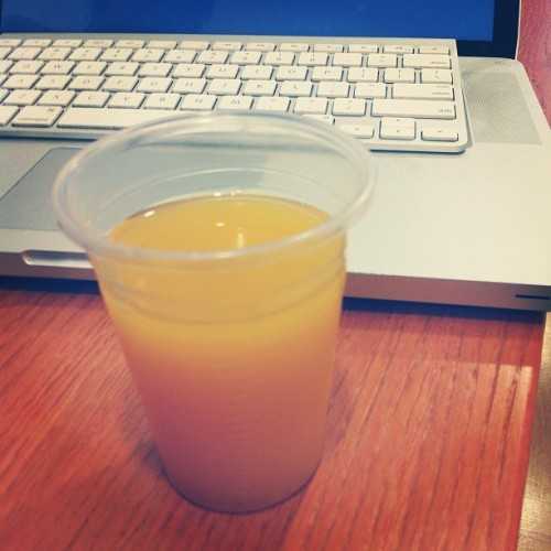 Orange juice in lieu of tea