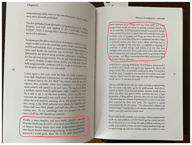 Richard Hamming on early compilers