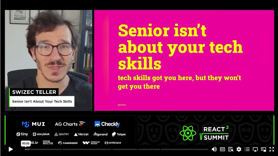 Senior isn't about your tech skills