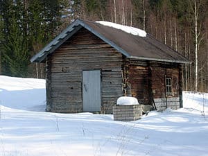 Smoke sauna in Enonkoski, Finland.