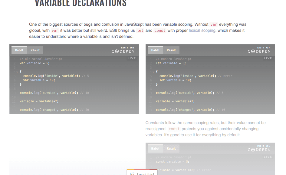 ES6 Cheatsheet