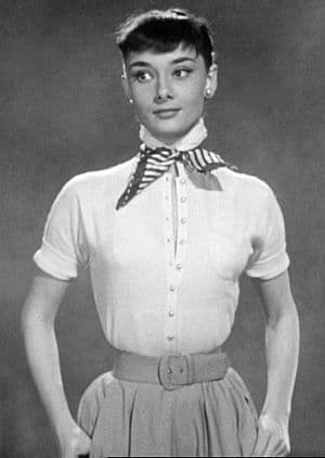 Cropped screenshot of Audrey Hepburn from the ...