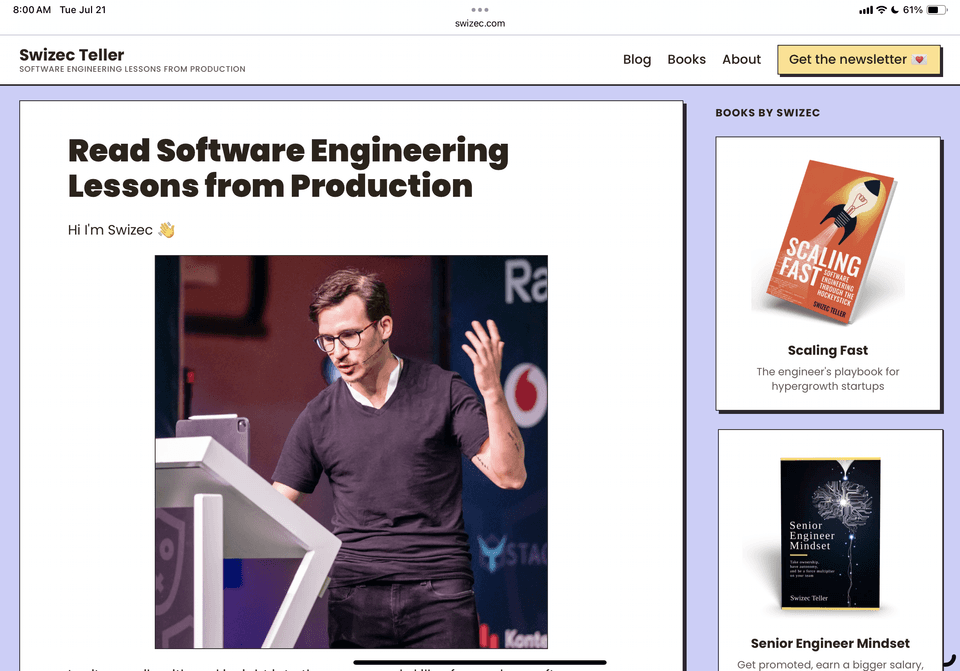 Latest iteration of swizec.com