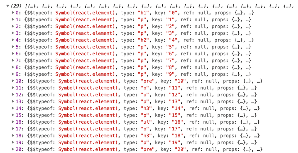 Snipped content after JSX parsing