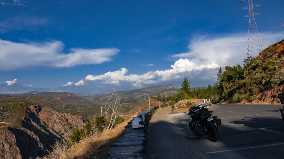 Stopping at a scenic view on the way to Yosemite. This area burned down in 2013