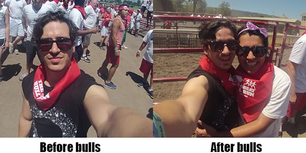 Before bulls, after bulls Before bulls, after bulls