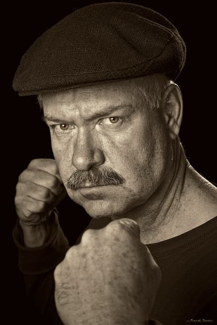 Pre-fight stare Pre-fight stare