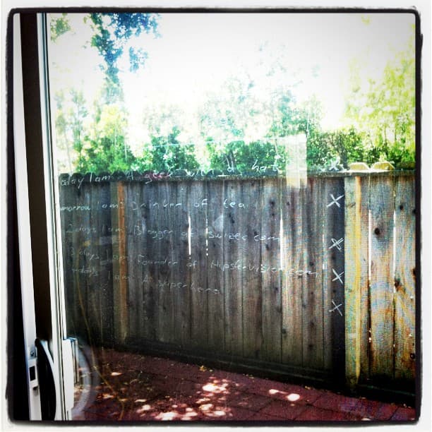 Glass door, day