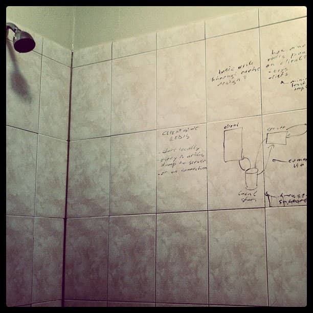 Under the shower