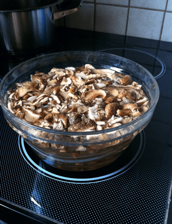 Apparently dry mushrooms need to be soaked ... Apparently dry mushrooms need to be soaked ...
