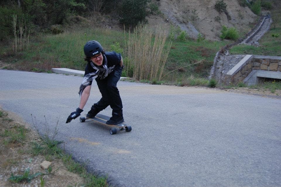 Me on a longboard Me on a longboard
