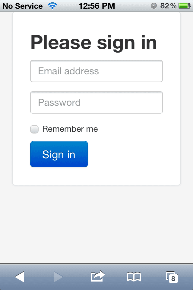 Final result - an app-like website Final result - an app-like website