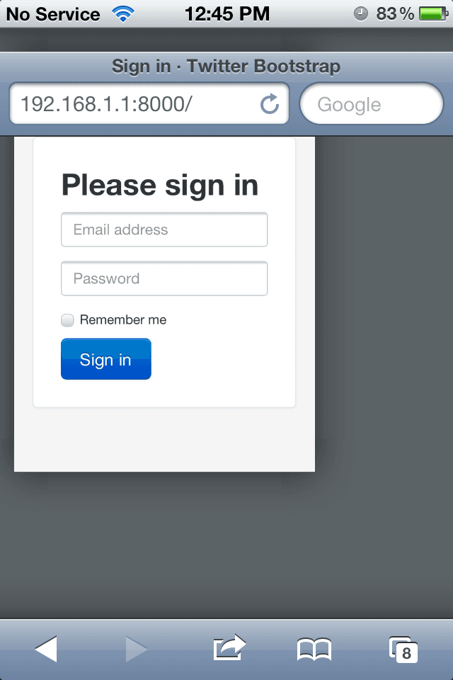 Default bootstrap example - zoomable etc. Default bootstrap example - zoomable etc.