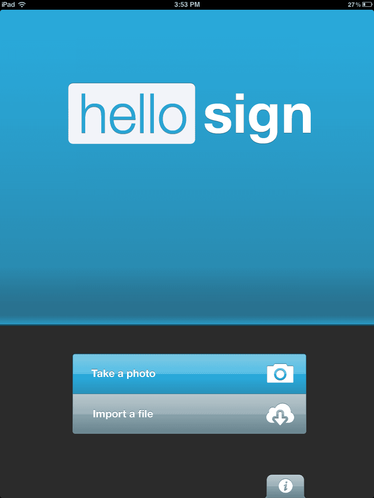 HelloSign on iPad HelloSign on iPad