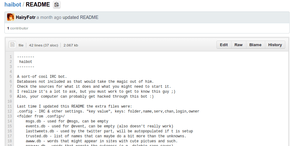 First we find a file we can improve First we find a file we can improve