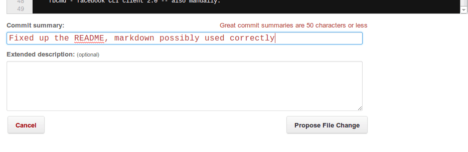 When we're done we can make a commit When we're done we can make a commit