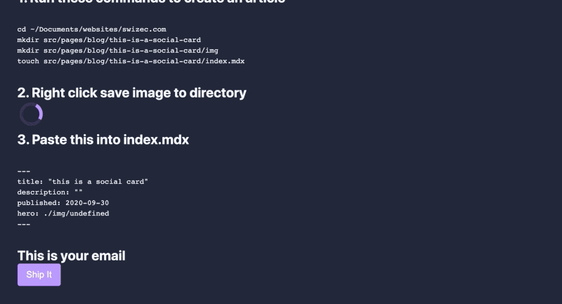 Component with spinner