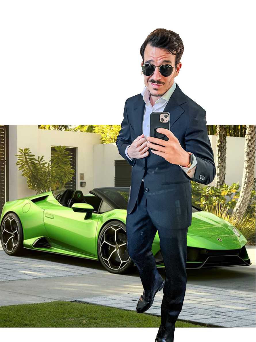 Swizec in front of a Lambo