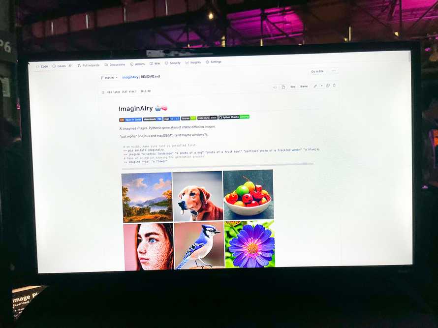 ImaginAiry shows off their Readme
