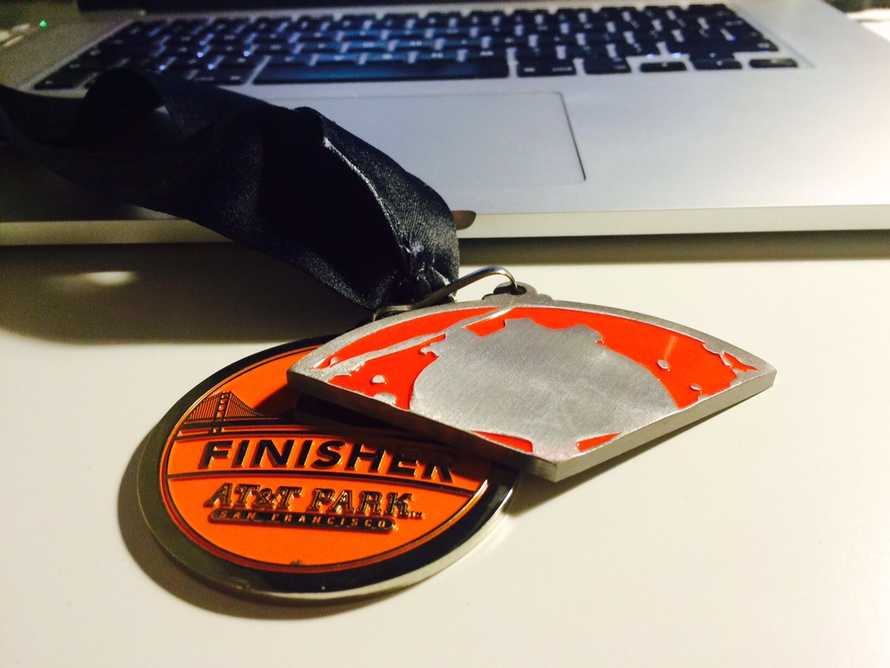 The AT&T Spartan Sprint medal