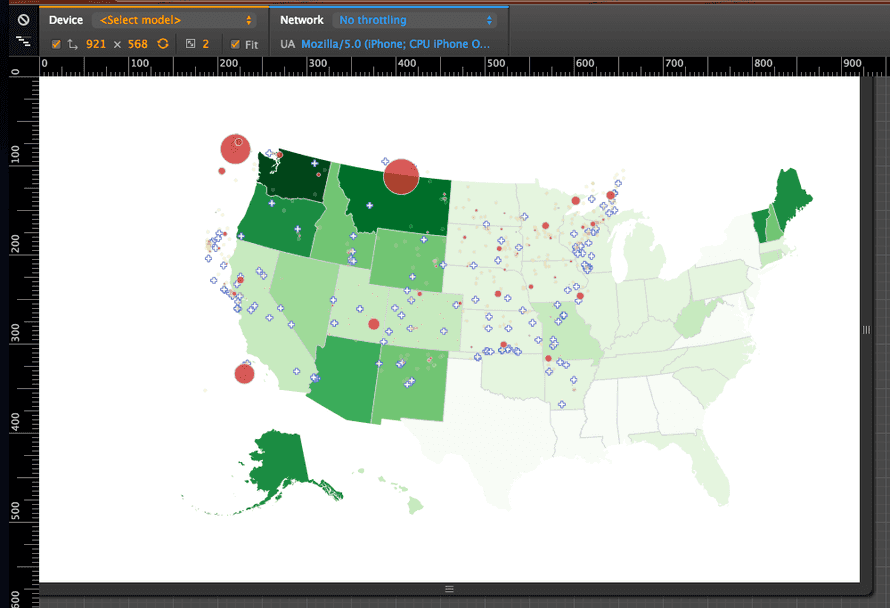 A responsive map