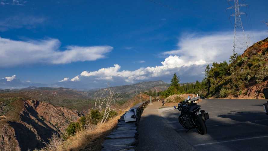 Stopping at a scenic view on the way to Yosemite. This area burned down in 2013