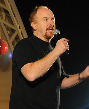 English: Comedian Louis C.K. performs for serv...
