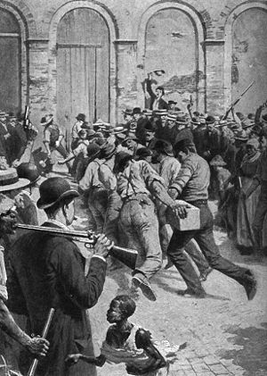 An episode of the lynching of the Italians in ...