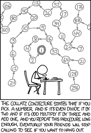 xkcd collatz conjecture