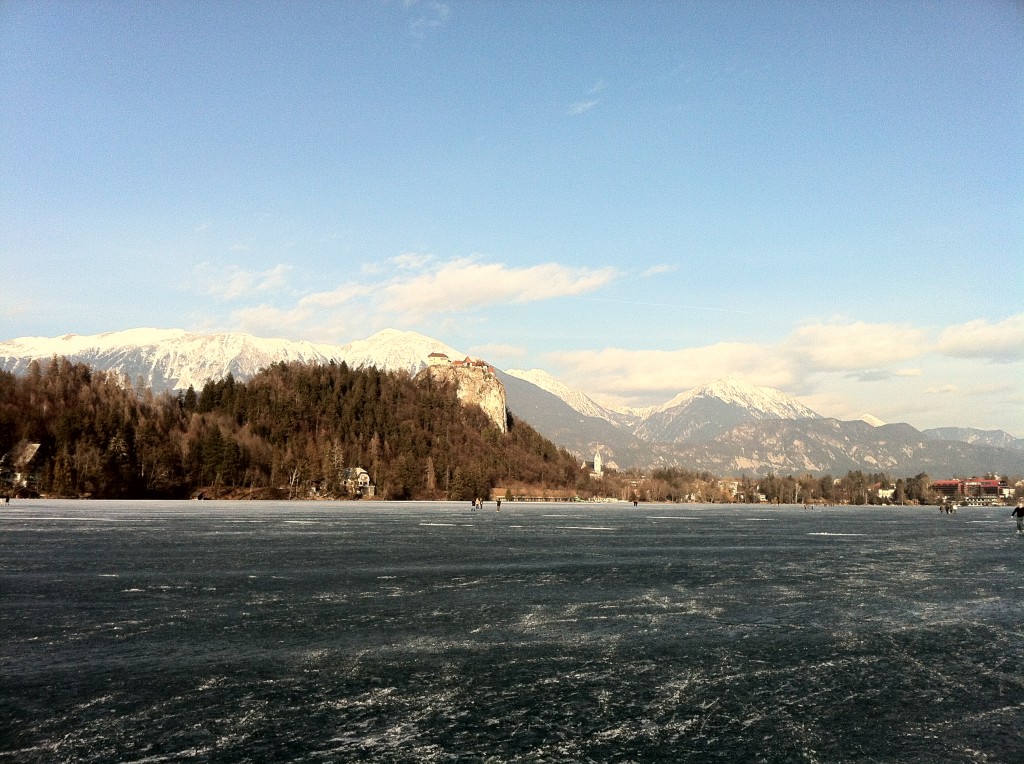 Not the usual view of Bled