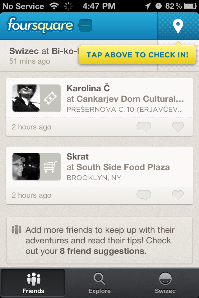 4sq home screen