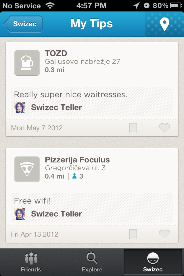 4sq user tips