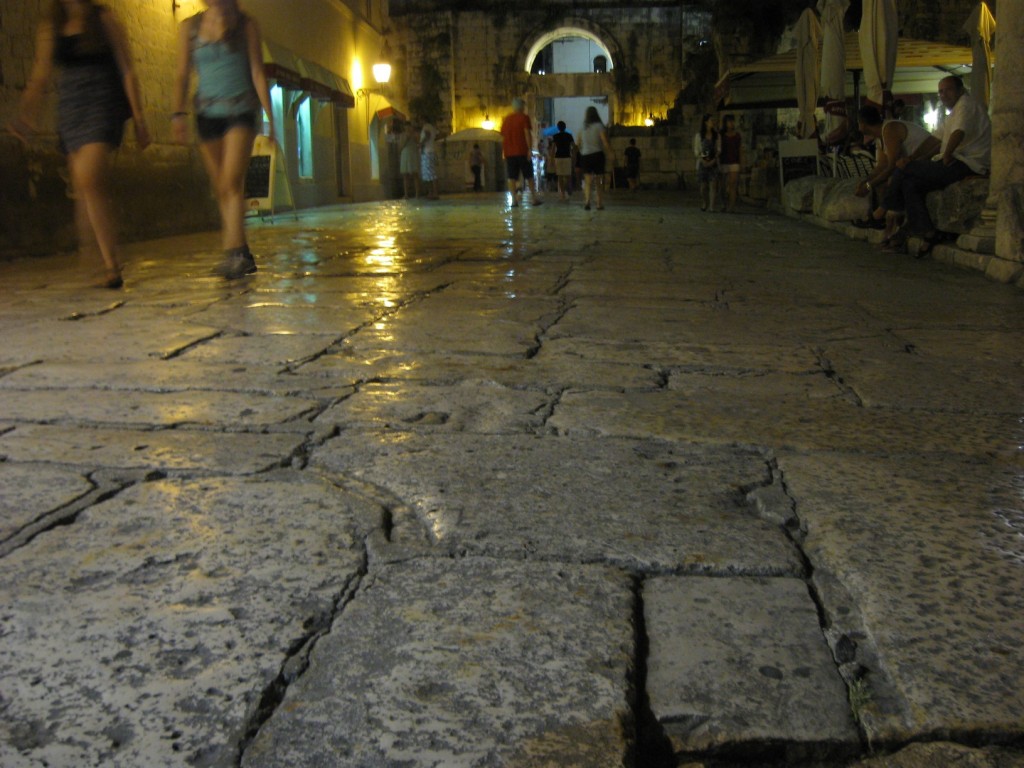 Split employs tourists to polish its floors