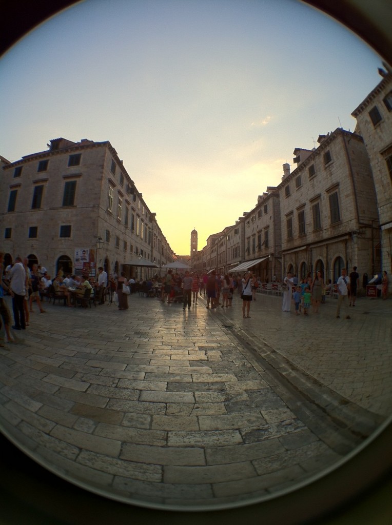 Sunset on the main street