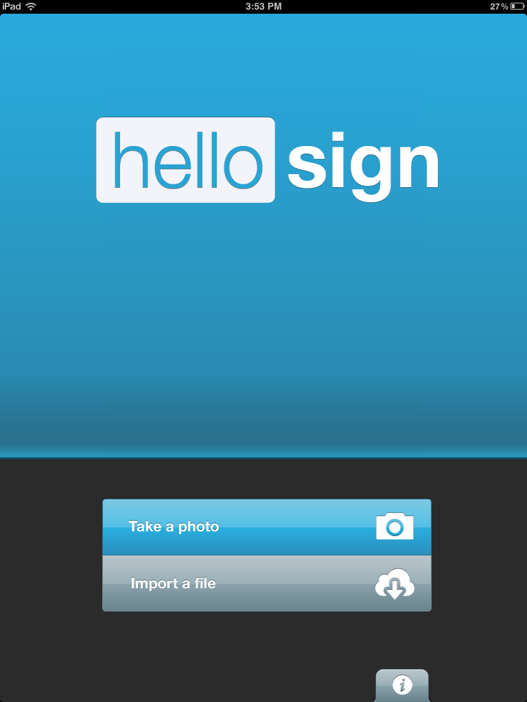 HelloSign on iPad