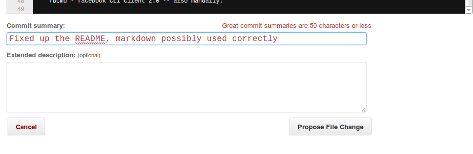 When we're done we can make a commit