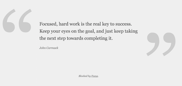 Focused, hard work is the real key to success.