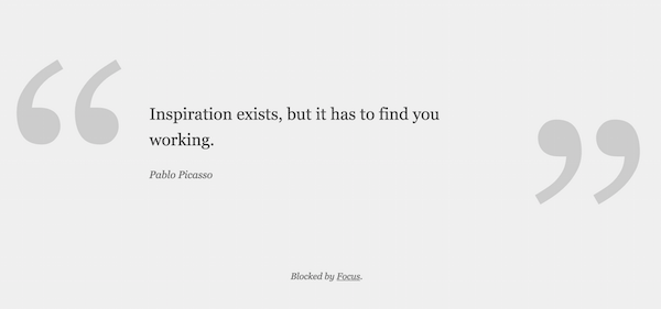 Inspiration exists, but it has to find you working.